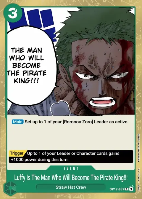 One Piece Card Game – 'I'm Gonna Be King Of The Pirates!!' P-024 P Promo (Japanese, Bandai)